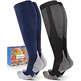 Lalapapa Comfortable Cotton Compression Socks for Women Men - 20-30mmHg Breathable Arch Support Socks for Flying Nurse