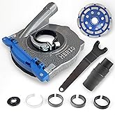 HERZO Aluminum Dust Shroud for Angle Grinder 4.5 inch and 5 Inch, Includes 5Inch Diamond Grinding Cup Wheel