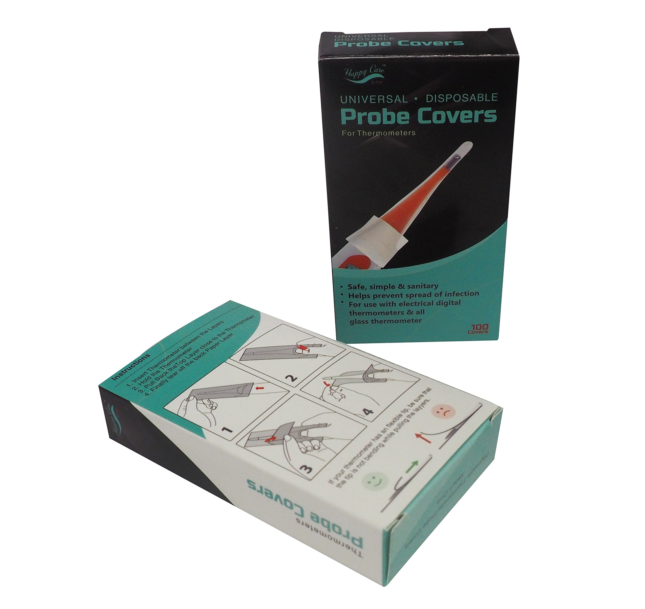 Sterile Safe Digital Thermometer Probe Covers 100 Units, Disposable