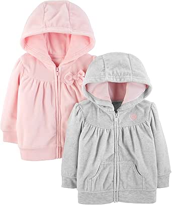 Simple Joys by Carter's Baby Girls' 2-Pack Fleece Full Zip Hoodies