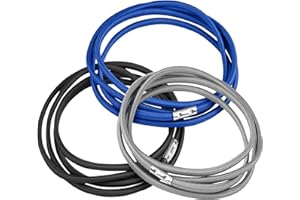 Mission Gallery Trash Can Rubber Bands Set of 3 - Elastic Garbage Can Bands with Metal Connector, Fits 13 to 33 Gallon Trash Bags - Gripper Trash Can Bands for Waste Baskets