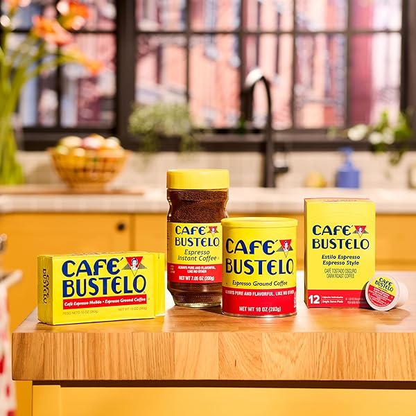 CAFÉ BUSTELO ESPRESSO STYLE DARK ROAST, SINGLE SERVE COFFEE PODS, 10 COUNT (PACK OF 1)
