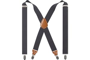 Cedrainy Adjustable Elastic Suspenders for Men's and Women's with X Back Suspenders for Casual & Formal