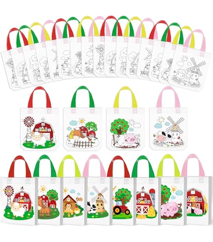 Aazon.co: 24Pack Cartoon Coloring Goodie Bags For Kids Birthday Party...