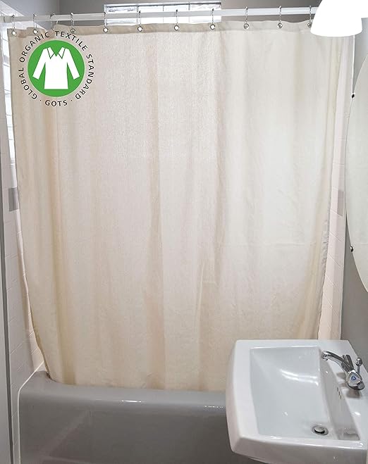 Amazon Com Bean Products Organic Cotton Shower Curtain 70 X 74