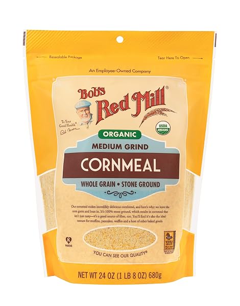 BOB’S RED MILL ORGANIC MEDIUM GRIND CORNMEAL, 24OZ...