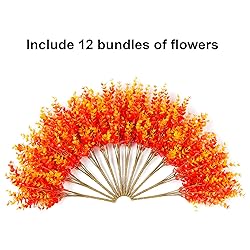 Artificial Fall Flowers Faux Mums for Outdoor