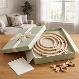 LAMXD 4Pcs Embroidery Hoop Set 3.5 4.7 6.2 8 inch with Gold Eye Needles view 7