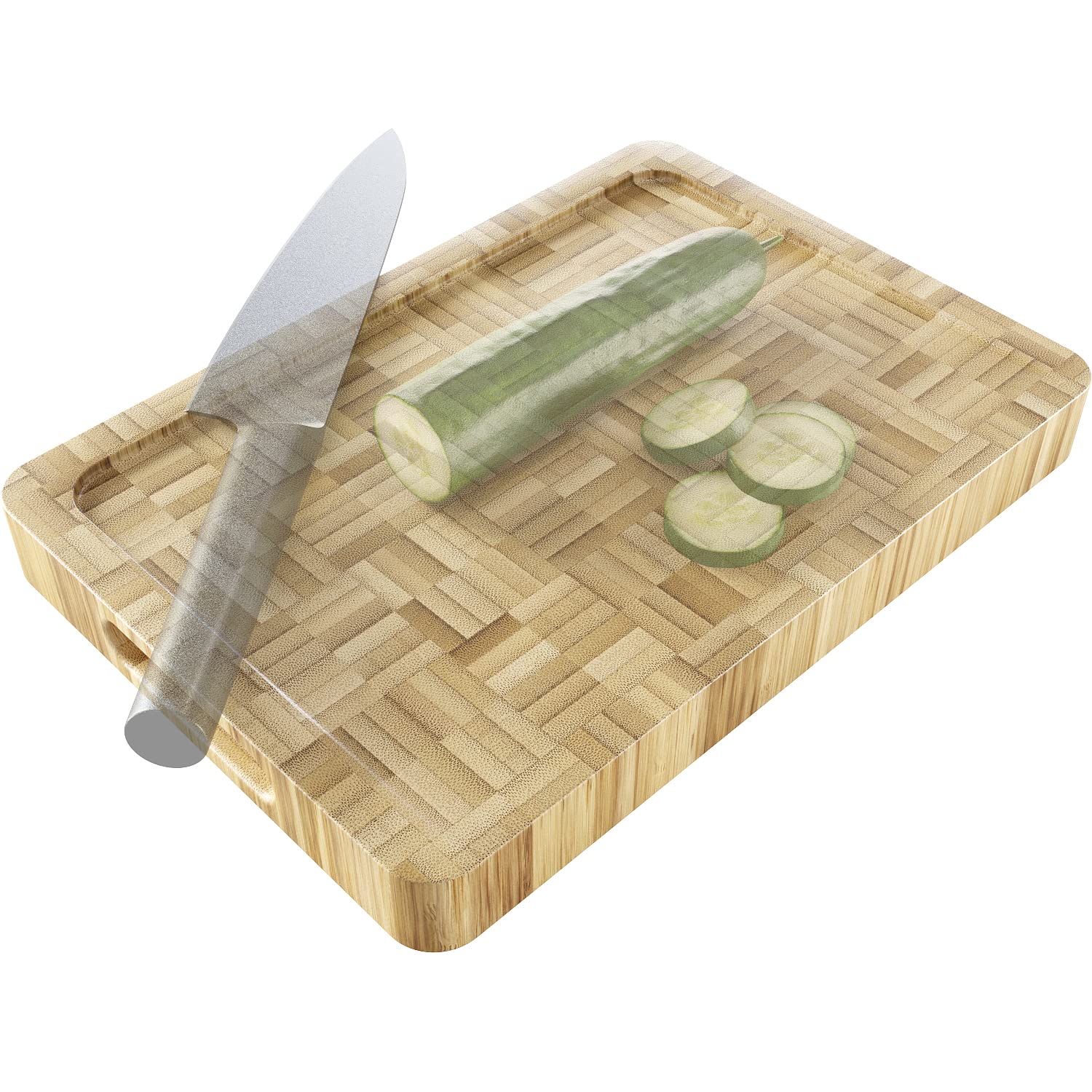 Bamboo Chopping Board – Solid Wood Breakfast Board, Kitchen aid Made of FSC-Certified Bamboo, M (can Also be Used as a Wooden Cutting Board, Serving Board, Bread Board, Breakfast Board) KD Essentials