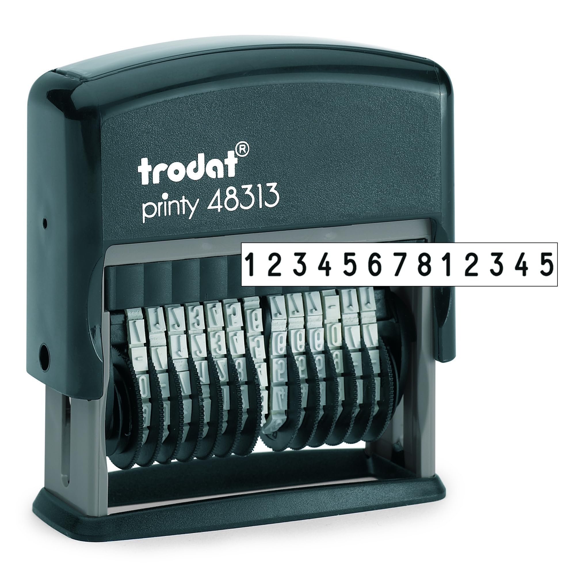 Photo 1 of Trodat Printy 48313 Numerals, 13 Characters Font Height, 3.8 mm, Black