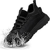 Waterproof Steel Toe Shoes for Men Women Work Shoe Lightweight Safety Sneakers Comfortable Puncture Proof Shoe Zapatos Punta de Acero para Hombres Black
