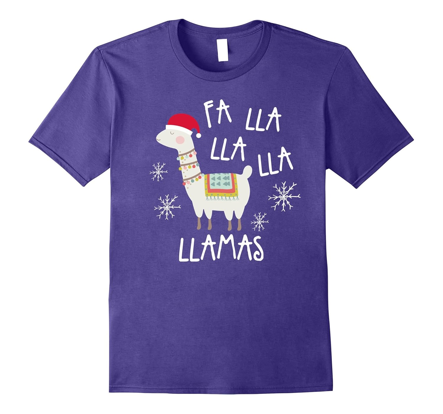 Christmas Fa Lla Lla Llama Singing Cute T Shirt-ANZ