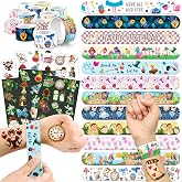 96 Pcs Alice Party Favor Set - Slap Bracelets & Tattoos, Fairytale Princess Birthday Gifts for Girls, Tea Party Decorations, Bulk Toys for Kids