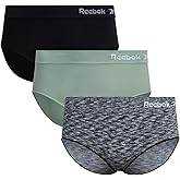 Reebok Womens Hipster Underwear - 3 Pack or 6 Pack Plus Size Performance Hipster Panties Seamless Underwear for Women (1X-3X)