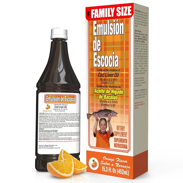 EMULSION DE ESCOCIA, COD LIVER OIL, HELPS ENHANCE...