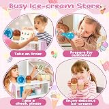 Dreamon Wooden Ice Cream Set 38 Pcs Kids Role Play Toy Gift 3-7 view 3