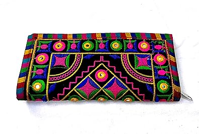 Noor Enterprises Embroidered Clutch For Women Rajasthani Design Hand Purse