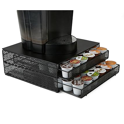 Organizer Per Cialde Caffè Mind Reader - Cassetto Per 72 Capsule Dolce Gusto/Keurig, Nero, Per Piano Cucina - Foto 2