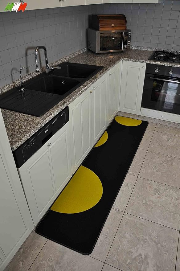 title=Sole nero tappeto cucina largo 50 cm.- NERO, 100 cm.