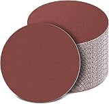 Icastny 150mm Sanding Discs 60/100/150/320/600 Grit 50Pcs Hook Loop 6" view 1