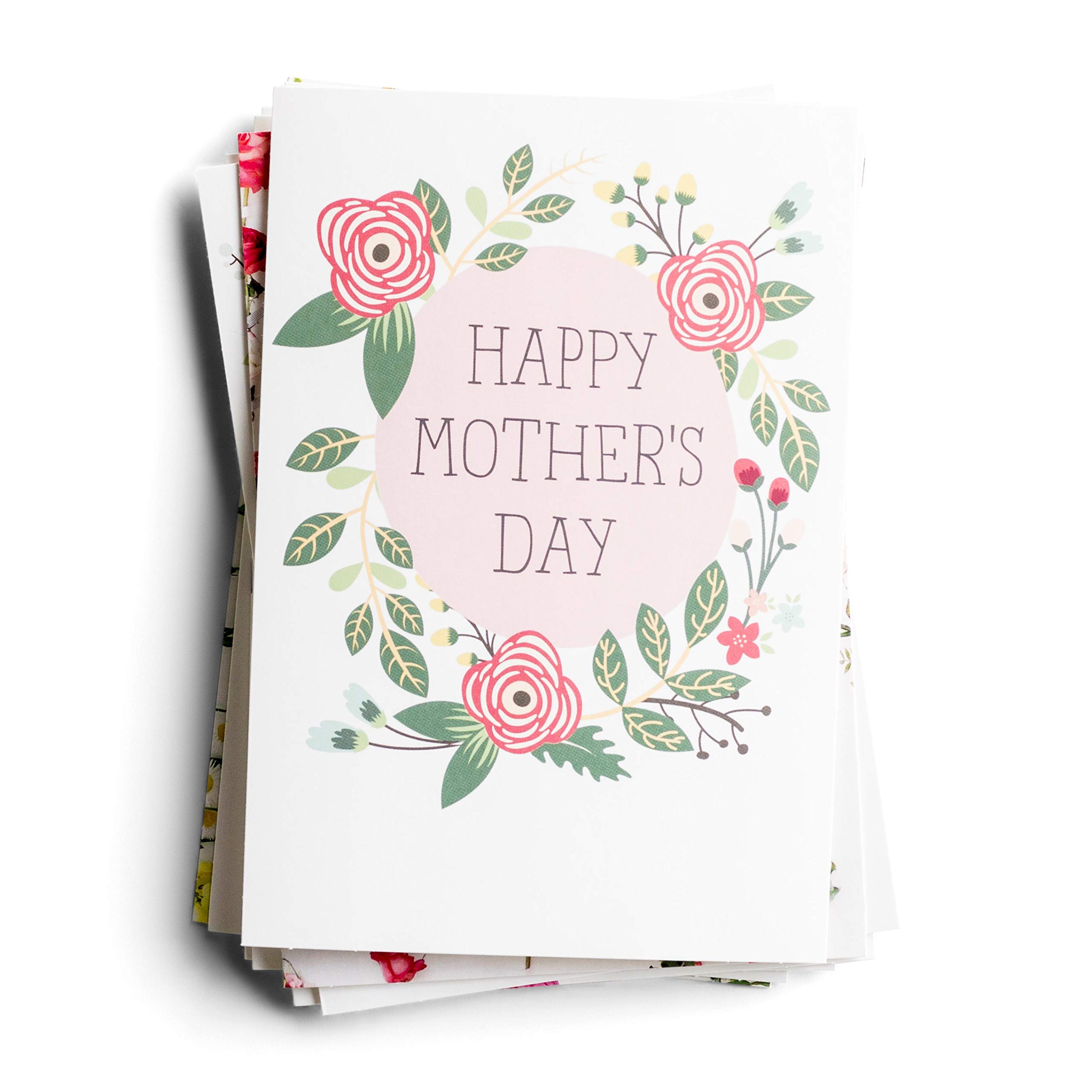 DaySpring - Happy Mother’s Day – 8 Design Assortment with Scripture – 24 Floral Mother’s Day Cards & Envelopes (70925)