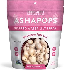 AshaPops Himalayan Pink Salt Popped Water Lily Seeds, 1 OZ