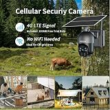 Xega 4G LTE Security Camera No WiFi 2K Solar Powered Outdoor 4G PIR Night Vision view 2