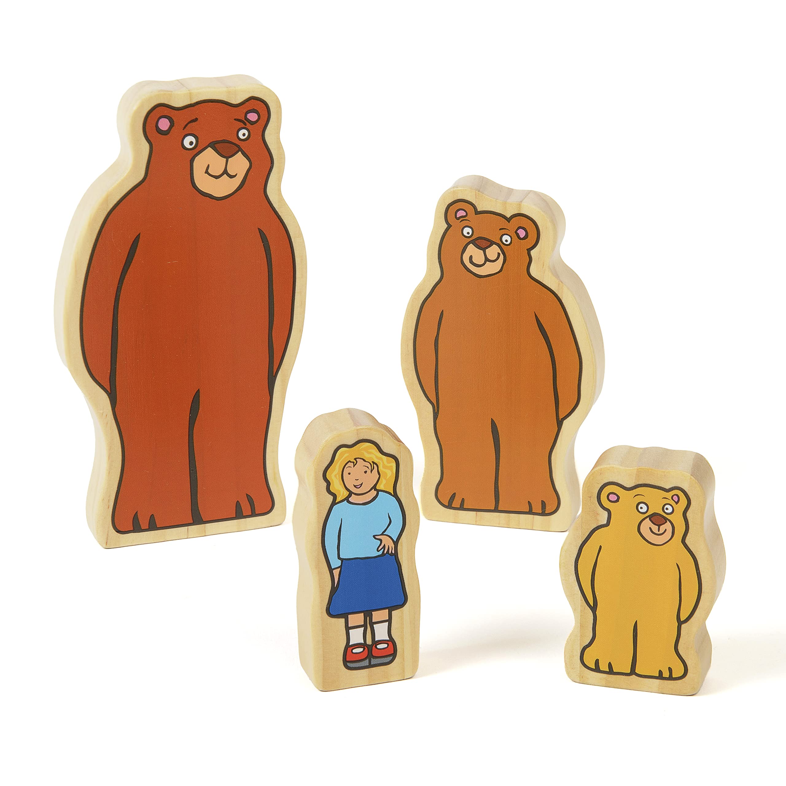 Yellow Door Goldilocks and the Three Bears Wooden Character Set| Storytelling | Traditional Tales | Story Book Play Characters | Early Educational Toy for kids age 2 3 4 5 | Wooden Toys | Literacy