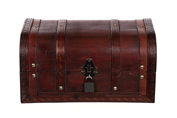Sarah B Truhe HD86002 Schloss Truhe MIT Schloss Schlüssel Holztruhe