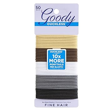 Goody Women S Ouchless 2 Mm Elastics Neutral 50 Count Amazon In