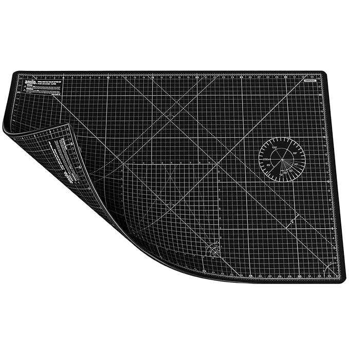 ANSIO Schneidematte Selbstheilende A1 Doppelseitige 5 Schichten sassend für Kunst, Nähen - Imperial/Metric 34 x 22.5 Zoll / 8