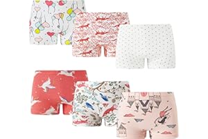 Cadidi Dinos Soft Cotton Girls' Boyshort Panties Boxer Brief Underwear