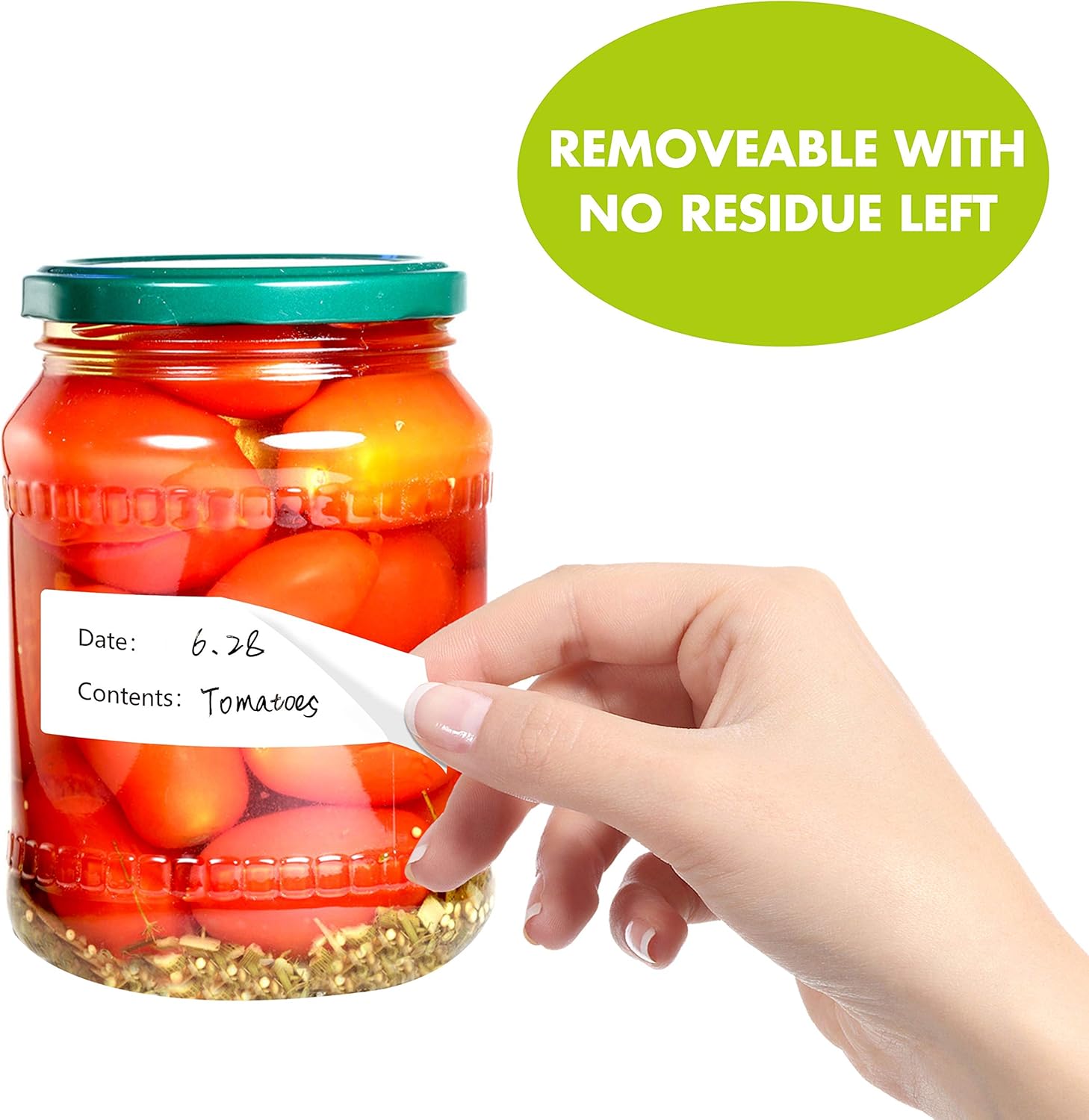 500 Freezer Refrigerator Food Labels Reminder Water Oil Resistant in Roll with Perforation Line, Removable Adhesive (Each measures 1” X 3”) : Office Products