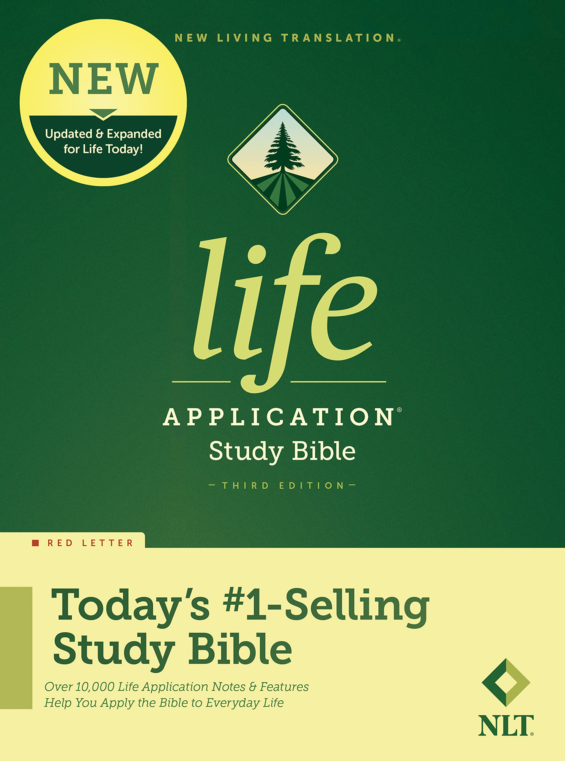 NLT Life Application Study Bible, Third Edition (Red Letter, Hardcover) Tyndale NLT Bible with Updated Notes and Features, Full Text New Living Translation