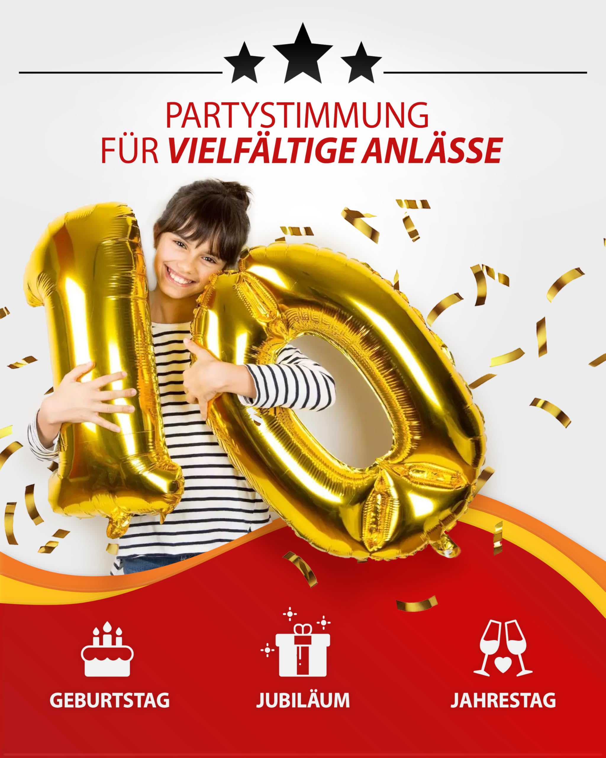Party Factory – Helium Gasflasche 1x 200L für ca. 30 Luftballons – Partydeko Ballongas Flasche für Latex- & Folienballons – Einwegflaschen mit Knick-Füllventil – Für Partys, Hochzeiten und Geburtstage 2