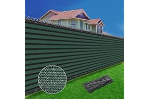 Winpull 6FT x 50FT Privacy Screen Fence Heavy Duty 170GSM Fencing Mesh Shade Net Cover Nickel-Plated Copper Grommets, 95% Blockage Privacy Fence for Outdoor Wall Garden Yard Backyard Pool