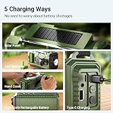 Mesqool Portable Wind Up Solar Emergency Radio AM FM SW with USB Charger view 3