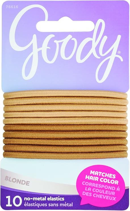Goody Women S Colour Collection 4 Mm Elastics Blonde 10 Count