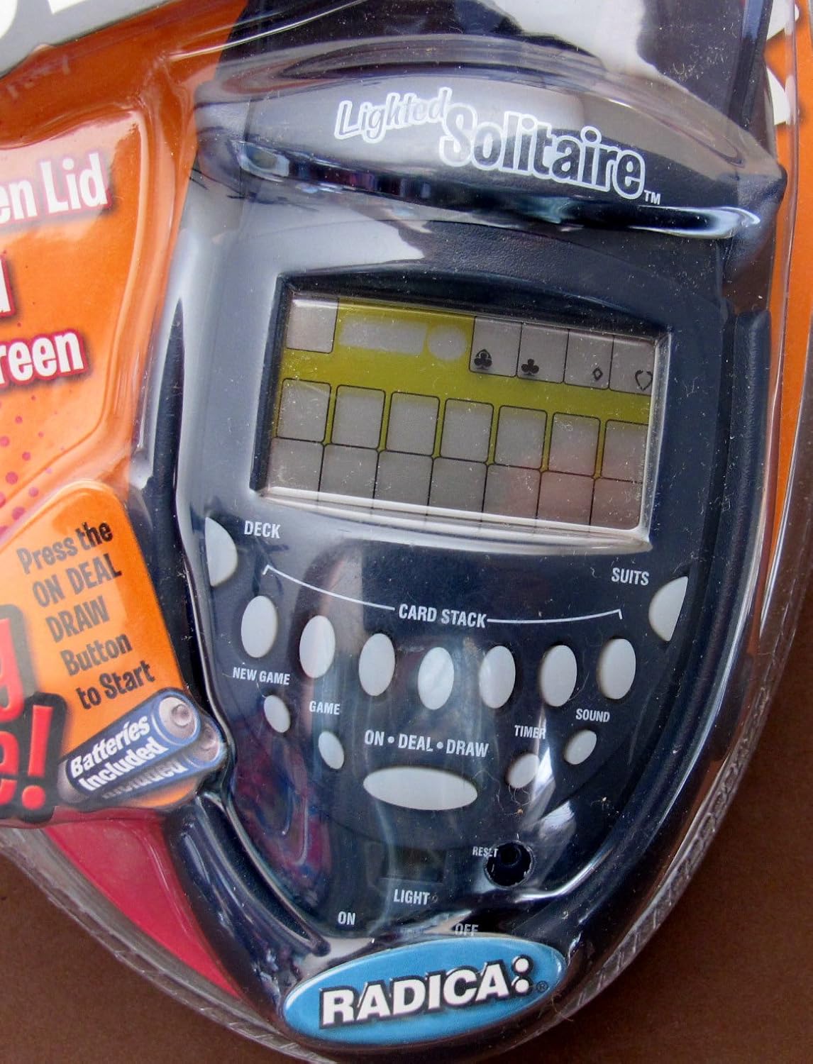 radica lighted solitaire handheld game