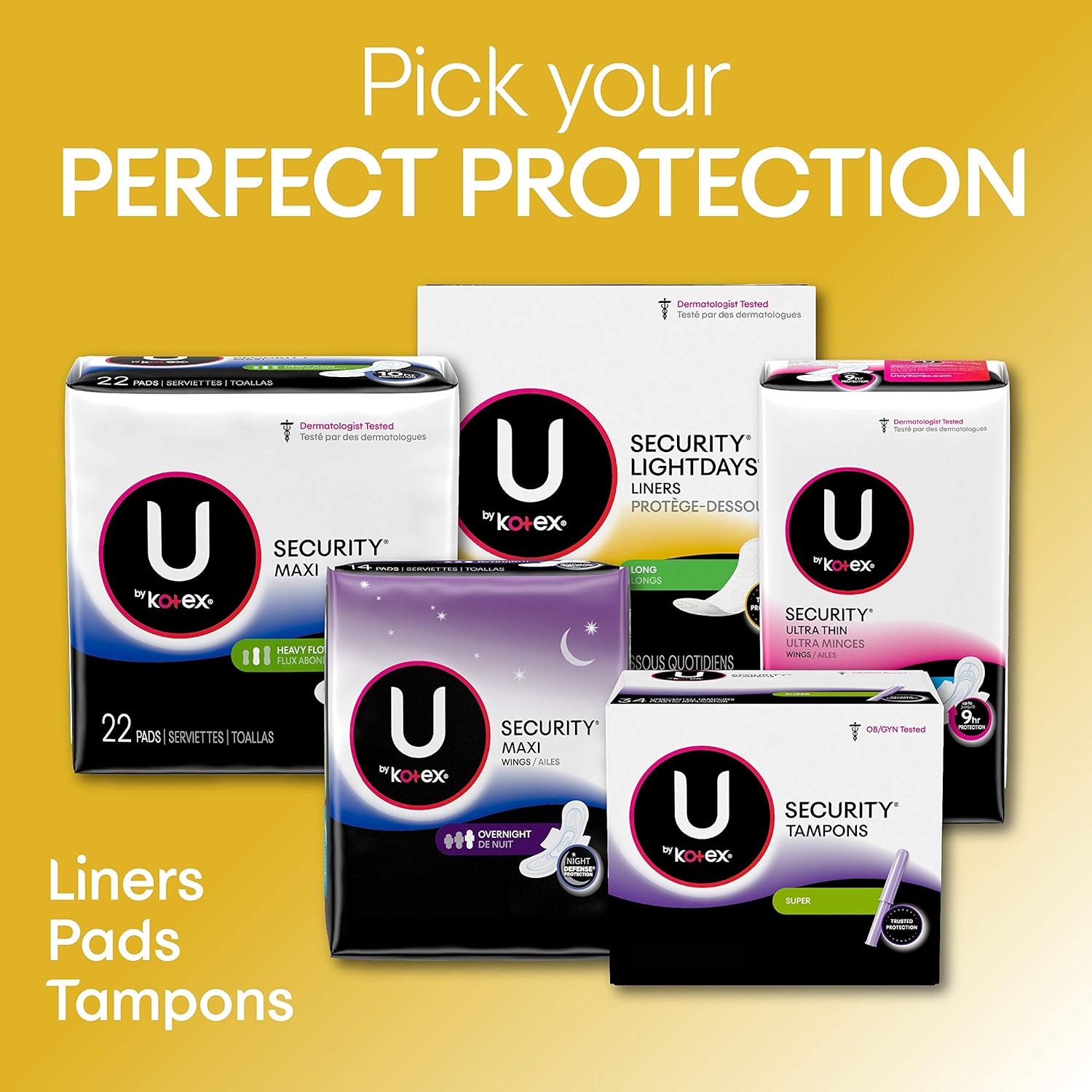U by Kotex Lightdays Panty Liners, Extra Coverage, Unscented, 112 Count (Packaging May Vary): Health & Personal Care