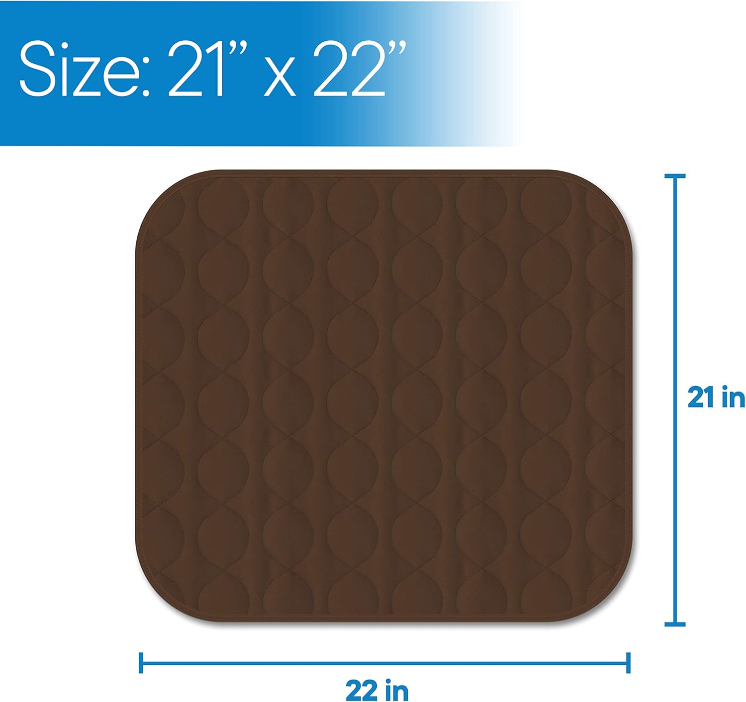 RMS Washable & Reusable Incontinence Chair Pad, Seat Protector & Bed Pad (Brown): Industrial & Scientific