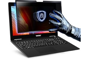 VINTEZ 15.6 Inch - 16:9 Aspect Ratio - Removable Laptop Privacy Screen Filter for Widescreen Laptop Monitors - Easy On/Off - Anti Scratch Protector
