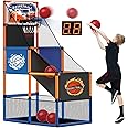 TALGIC Arcade Basketball Game Set with 4 Balls and Hoop for Kids 3-12 Years Old, Basketball Hoop Indoor Outdoor, Carnival Games for Kids, Air Pump and Balls Storage Bag Included, Back to School Gifts