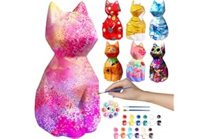 Innorock Paint Your Own Cat Lamp Art Kit, Night Light, Crafts for Teens Girls Boys, Arts & Crafts Kit, Painting Kit for Kid, Room Decoration, Christmas Craft Birthday Gift for Kids Ages 3 4 5 6 7 8+