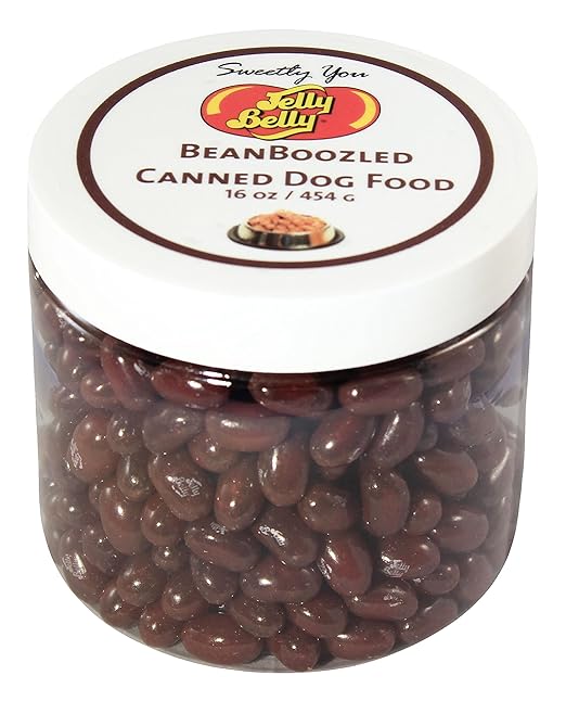 BeanBoozled Canned Dog Food Flavored Beans. Jelly Belly