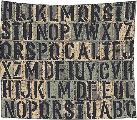 Amazon Co Jp モダンタペストリー 入力された混合アルファベット文字グランジグラフィックとタイポグラフィ 壁掛け 壁飾り おしゃれ インテリア ウォールアート モダン 装飾アート 多機能 お店 雑貨 新居祝い 個性プレゼント 布製 0ｘ150cm ホーム キッチン