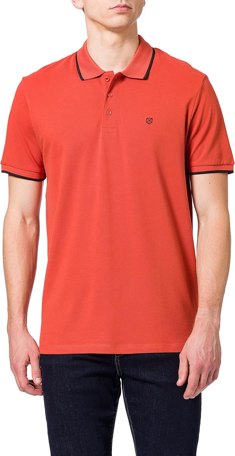 Jack & Jones Men's JPRBLASTRETCH SS Polo Shirt, Mecca Orange/fit Regular fit, XL Amazon.co.uk Jack & Jones Men's JPRBLASTRETCH SS Polo Shirt, Mecca Orange/fit Regular fit, XL Amazon.co.uk