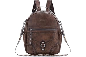 Small Backpack Purse for Women,VASCHY Cute Vegen Leather Mini Backpack for Ladies with Guitar Shoulder Bag Handbag Strap