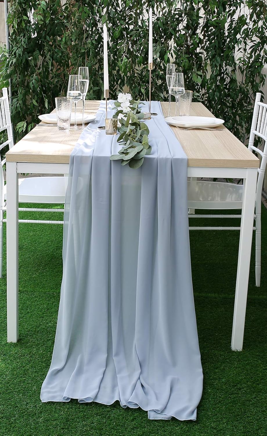 Best sheer dusty blue table runner Your House