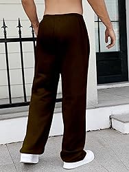 GORGLITTER Men's Baggy Wide Leg Sweatpants Y2K